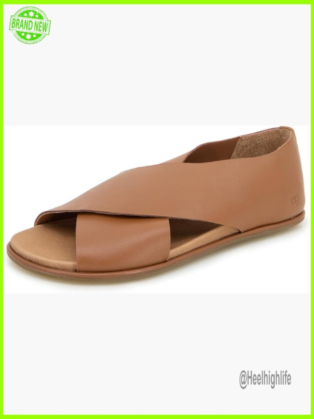 Leather Flat Sandals with Ankle Strap, Cushioned Footbed, Slip Resistant